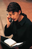 woman on phone